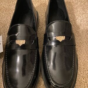 H&M Black Leather Loafers